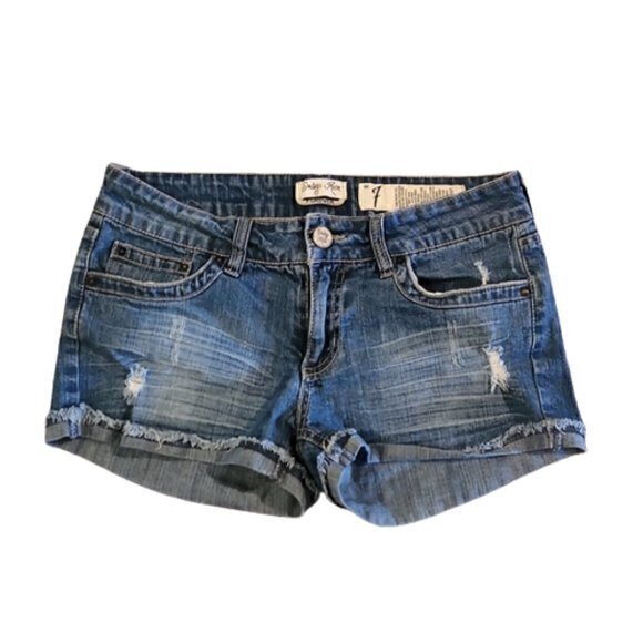 [Indigo Rein] Cut off Jean Shorts - Size 7 - Picture 1 of 9